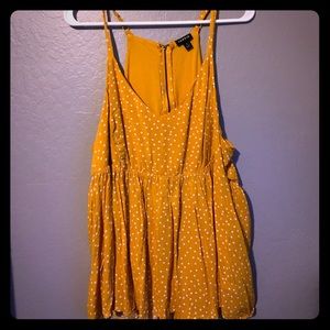 Yellow polka dot top